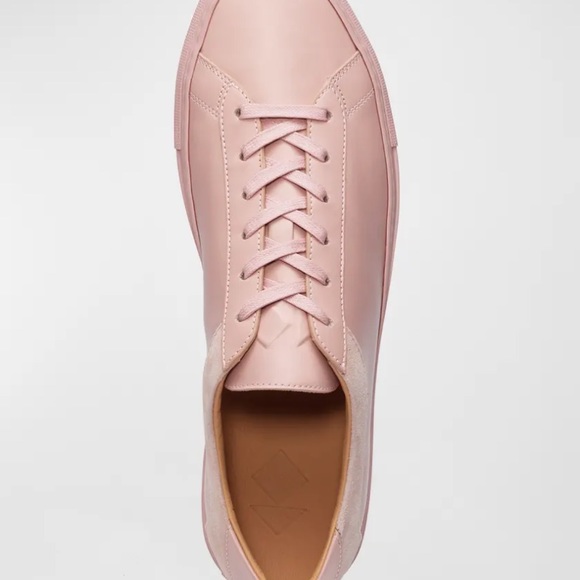 $295 Koio Capri Fiore Pink Leather Italian Lace Up Low Top Sneakers 38 Fiore - Picture 4 of 15